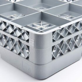 Sink for glasses and cups 49 compartments 500 x 500 mm