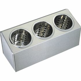 Stainless steel cutlery container for 3 cutlery cookers