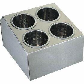Stainless steel cutlery container for 4 cutlery cookers