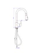 MONOLITH Buffer mixer with pull-out wash shower