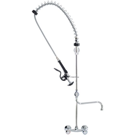 Utility shower with mixer tap, two-hole wall mounting, with water tap, two mixer valves