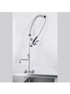 Geschirrbrause mit Mischbatterie, Zweiloch-Wandmontage, mit Wasserhahn, zwei Mischventile