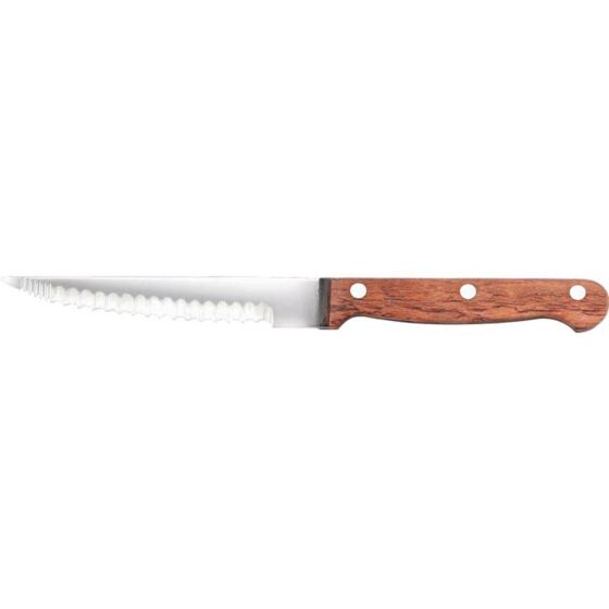 Steak and pizza knife with wooden handle length 110 mm