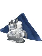 Menage 2-piece, salt / pepper, with card / napkin holder, height 115 mm