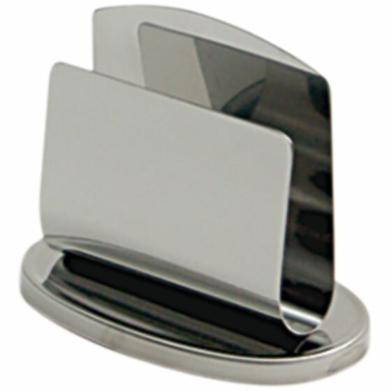Napkin holder, angular, made of stainless steel, height 80 mm