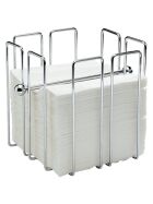 Napkin holder, chrome plated, 195 x 195 x 190 mm (WxTxH)