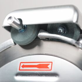 Slicer with non-stick coated stop plate and knife 250 mm Ø, incl.