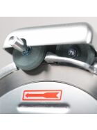 Slicer with non-stick coated stop plate and knife 250 mm Ø, incl.