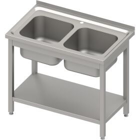 Sink table with base 1000x600x850 mm, with two basins...