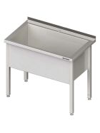Pot sink with a basin 800x600x850 mm, 400 mm basin height with upstand, welded