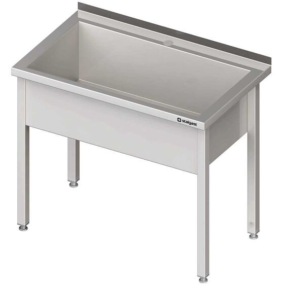 Pot sink with a basin 800x700x850 mm, 300 mm basin height with upstand, welded