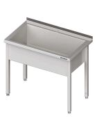 Pot sink with a basin 800x700x850 mm, 300 mm basin height with upstand, welded