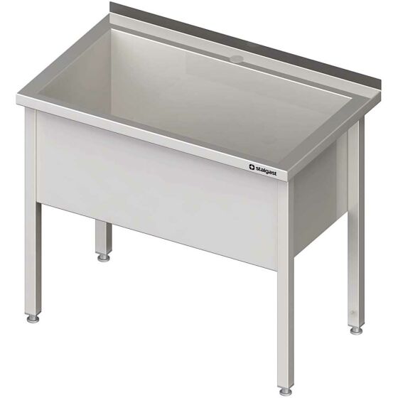 Pot sink with a basin 800x700x850 mm, 400 mm basin height with upstand, welded