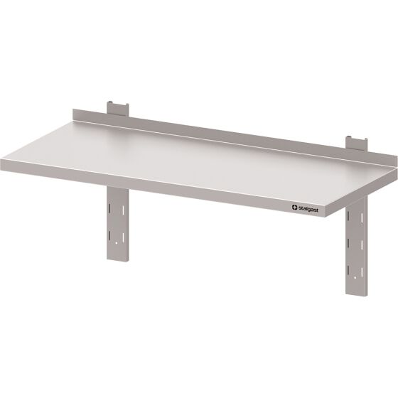 Wall shelf with brackets and wall rails 1200x300x400 mm adjustable in height, welded