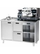 Work table for coffee machine, 1500 x 700 x 1000 mm (WxDxH)
