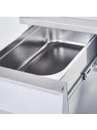 Neutralelement mit Schublade und Arbeitsfläche, Serie 700 ND, Breite 400 mm