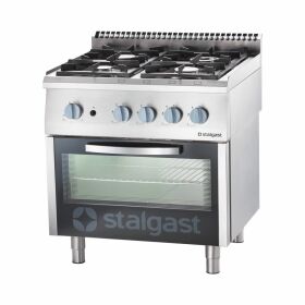 Gas hearth 4 burner with gas oven (GN 2/1) Series 700 ND...
