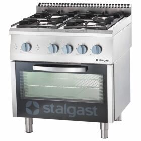 Gas hearth 4 burner with gas oven (GN 2/1) Series 700 ND...