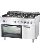 Gas hearth 6 burner with oven series 700 ND - G20, 6-burner (3.5 + 3x5 + 2x7)