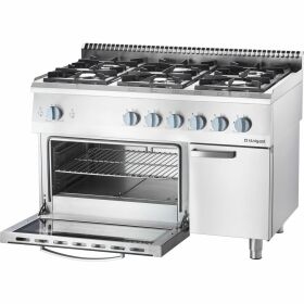 Gas hearth 6 burner with oven series 700 ND - G20, 6-burner (3.5 + 2x5 + 2x7 + 9)