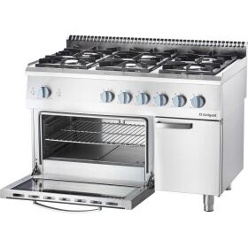 Gas hearth 6 burner with oven series 700 ND - G20, 6-burner (3.5 + 2x5 + 2x7 + 9)