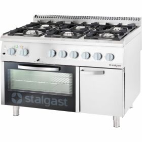 Gas hearth 6 burners with electric hot air oven (600 x...
