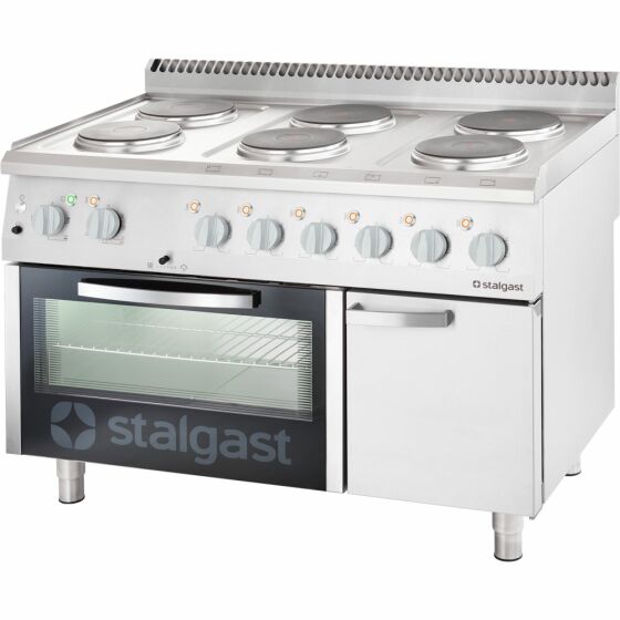 Electric hearth with oven (GN 2/1) Series 700 ND - 6-plates (6x2,6)