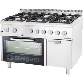 Gas hearth 6 burner with electric oven (GN 2/1) Series...