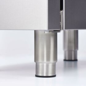 Gas-Griddleplatte als Tischgerät, Serie 700 ND - ½ glatt / ½ gerillt 800x700x250 mm