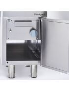 Gas-Lavastein-Grill als Standgerät, Serie 700 ND mit V-Rost, 400x700x850 mm