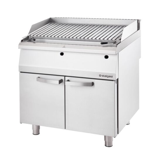 Gas lava stone grill as a stand, series 700 ND with V-rust, 800x700x850 mm