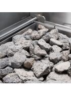 Gas lava stone grill as a stand, series 700 ND with V-rust, 800x700x850 mm