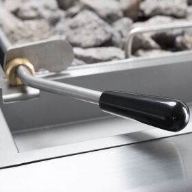 Gas lava stone grill as a stand, series 700 ND with S-rust, 800x700x850 mm