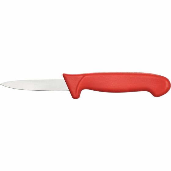 Paring knife Premium, HACCP, red handle, stainless steel blade 9 cm