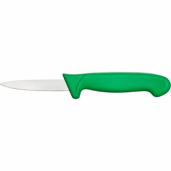 Paring knife Premium, HACCP, green handle, stainless steel blade 9 cm
