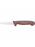 Paring knife Premium, HACCP, handle brown, stainless steel blade 9 cm