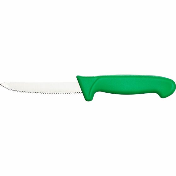 Vegetable knife Premium, HACCP, green handle, stainless steel blade 10 cm