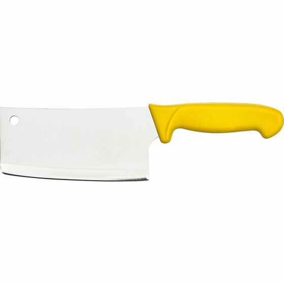 Cleaver Premium, HACCP, yellow handle, stainless steel blade 18 cm