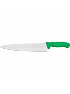 Chefs knife Premium, HACCP, green handle, stainless steel blade 25 cm
