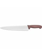 Chefs knife Premium, HACCP, handle brown, stainless steel blade 25 cm