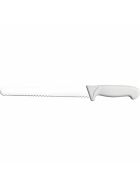 Bread knife Premium, HACCP, white handle, stainless steel blade 25 cm