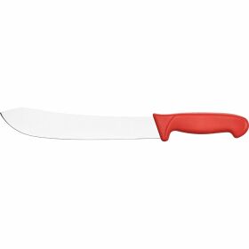 Block knife Premium, HACCP, red handle, stainless steel...