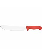 Block knife Premium, HACCP, red handle, stainless steel blade 25 cm
