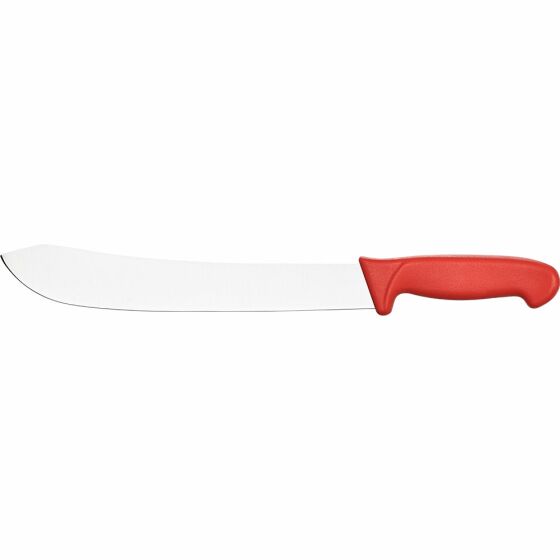 Block knife Premium, HACCP, red handle, stainless steel blade 30 cm