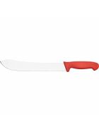 Block knife Premium, HACCP, red handle, stainless steel blade 30 cm