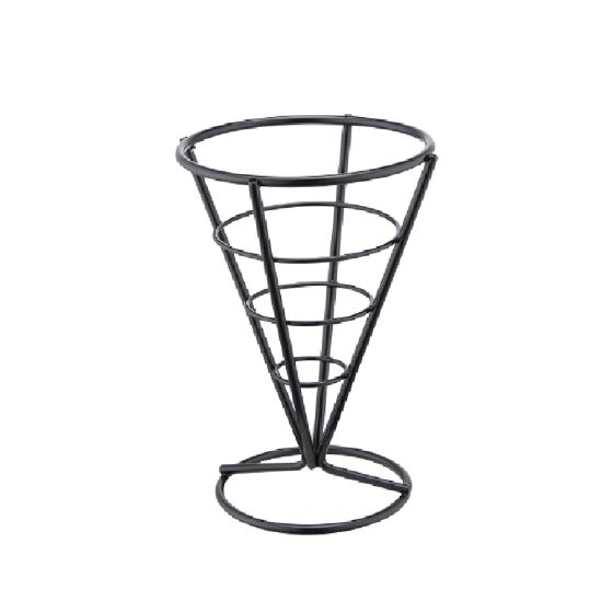 French fries cone stand black, Ø 100 mm, height 150 mm