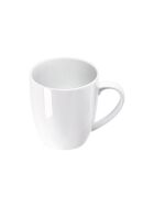 Becher mit Henkel, reinweißes Hotelporzellan, Serie Isabell, 350 ml