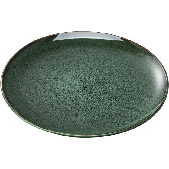 Plate flat Ø200 mm, color green