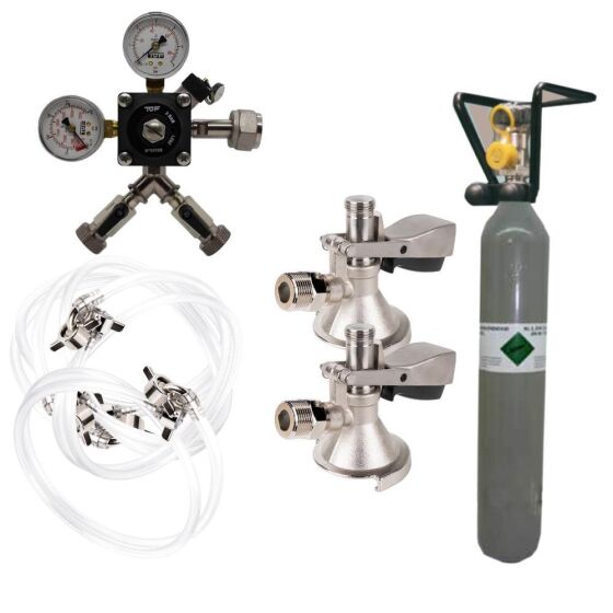 Accessory set for 2-line dispensing systems, small